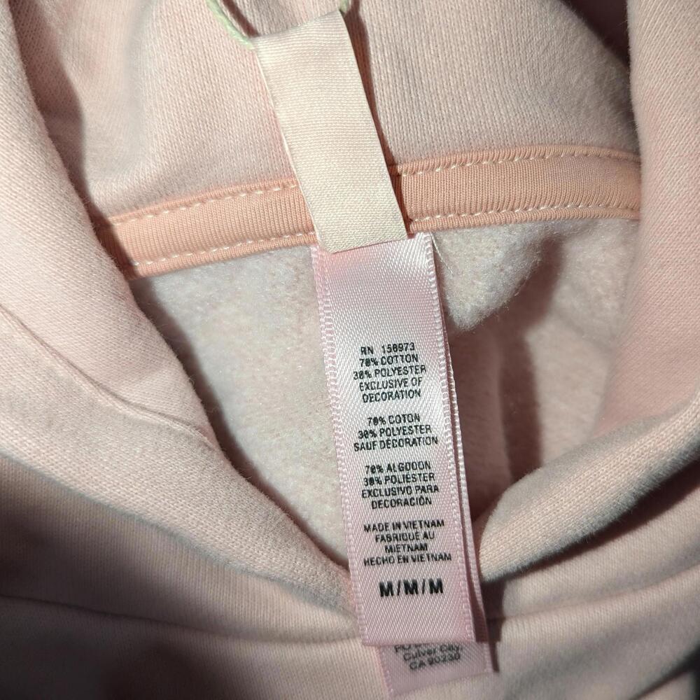 SKIMS Cotton Fleece Classic Pullover Hoodie Light Pink M Women Logo NWT - Picture 4 of 7